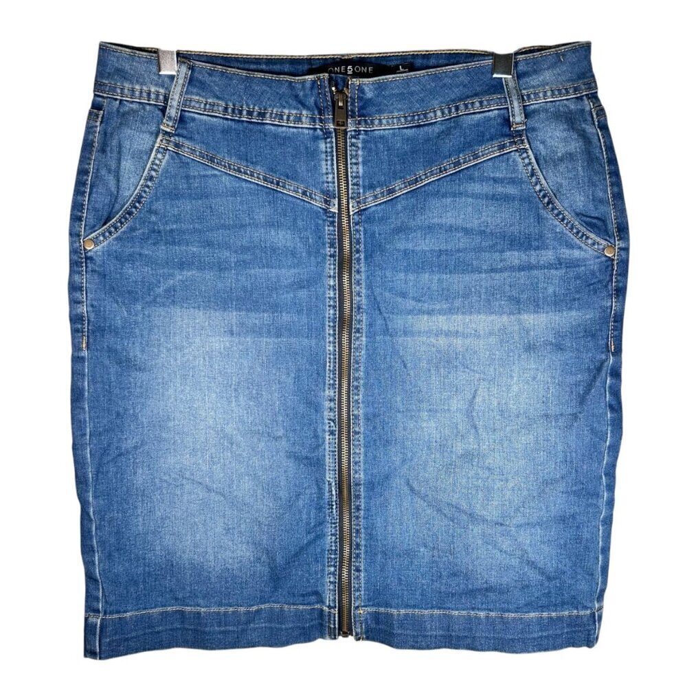 2/$30 One5One Size Large Jen Skirt Mini Zipper Casual